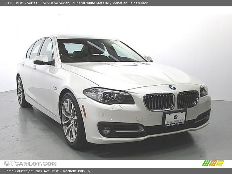 Mineral White Metallic / Venetian Beige/Black 2016 BMW 5 Series 535i xDrive Sedan