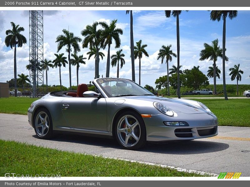 GT Silver Metallic / Terracotta 2006 Porsche 911 Carrera 4 Cabriolet