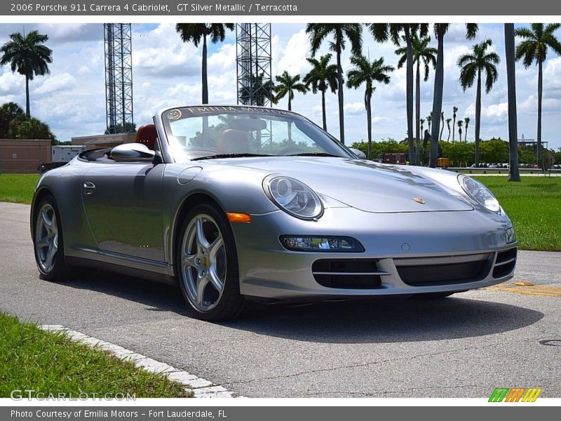 GT Silver Metallic / Terracotta 2006 Porsche 911 Carrera 4 Cabriolet