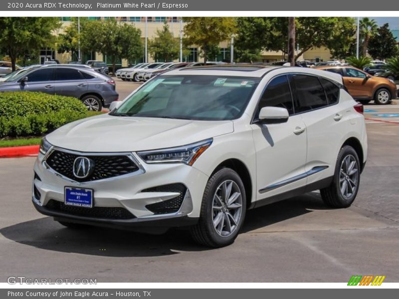 Platinum White Pearl / Espresso 2020 Acura RDX Technology