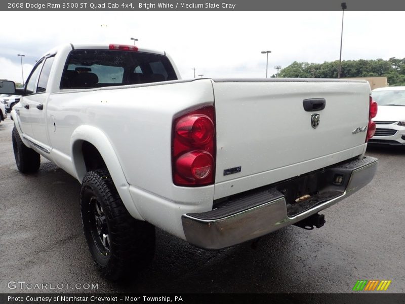 Bright White / Medium Slate Gray 2008 Dodge Ram 3500 ST Quad Cab 4x4