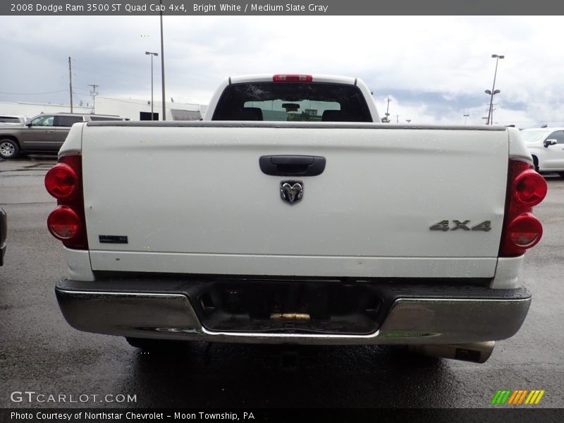Bright White / Medium Slate Gray 2008 Dodge Ram 3500 ST Quad Cab 4x4