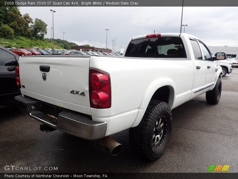 Bright White / Medium Slate Gray 2008 Dodge Ram 3500 ST Quad Cab 4x4