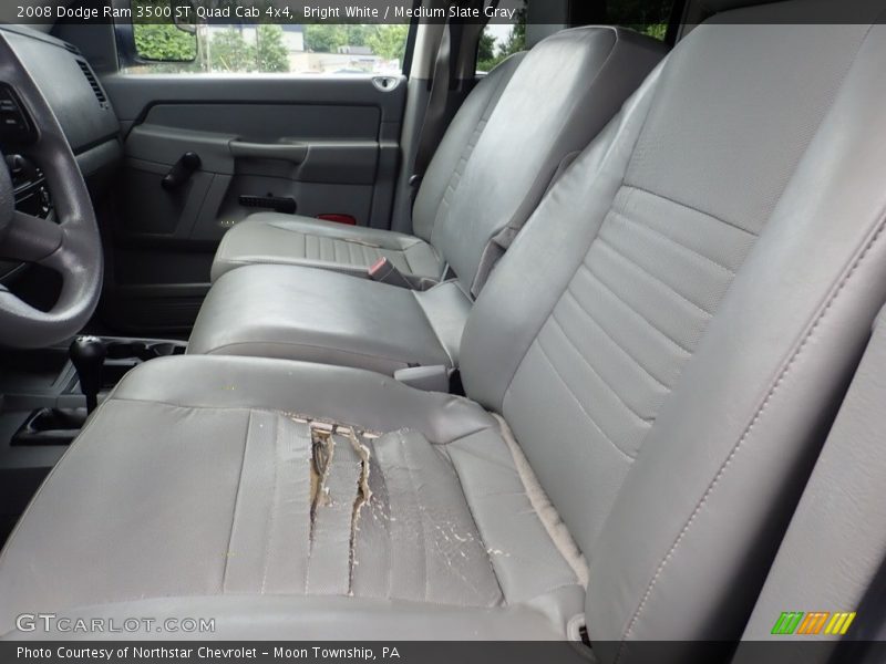 Bright White / Medium Slate Gray 2008 Dodge Ram 3500 ST Quad Cab 4x4