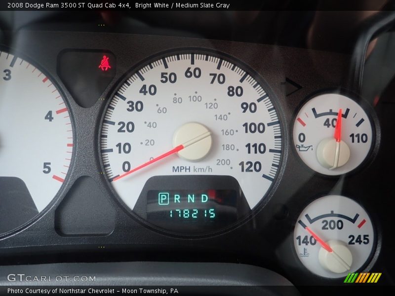 Bright White / Medium Slate Gray 2008 Dodge Ram 3500 ST Quad Cab 4x4