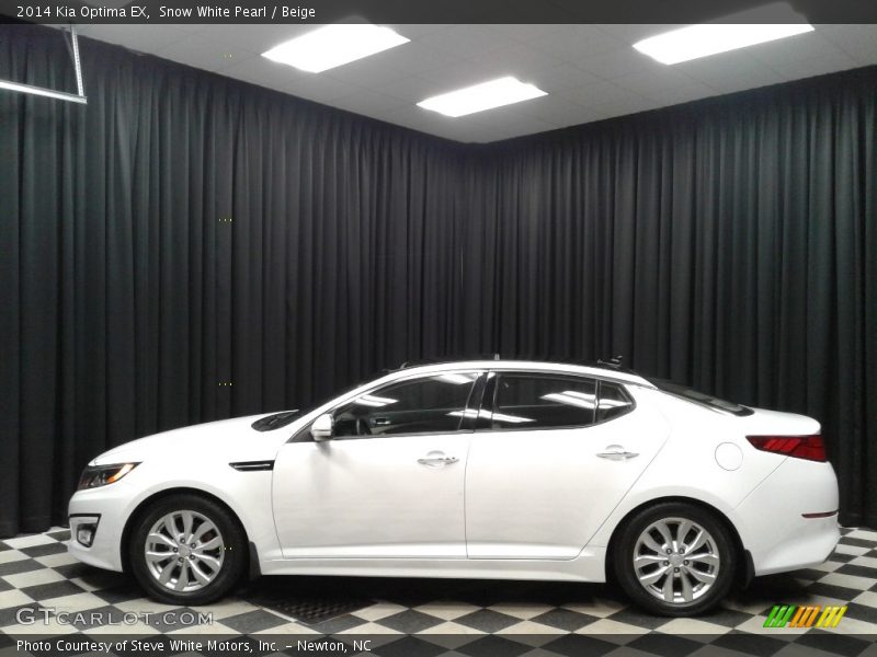 Snow White Pearl / Beige 2014 Kia Optima EX