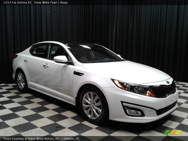 Snow White Pearl / Beige 2014 Kia Optima EX