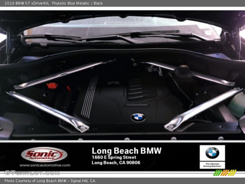 Phytonic Blue Metallic / Black 2019 BMW X7 xDrive40i