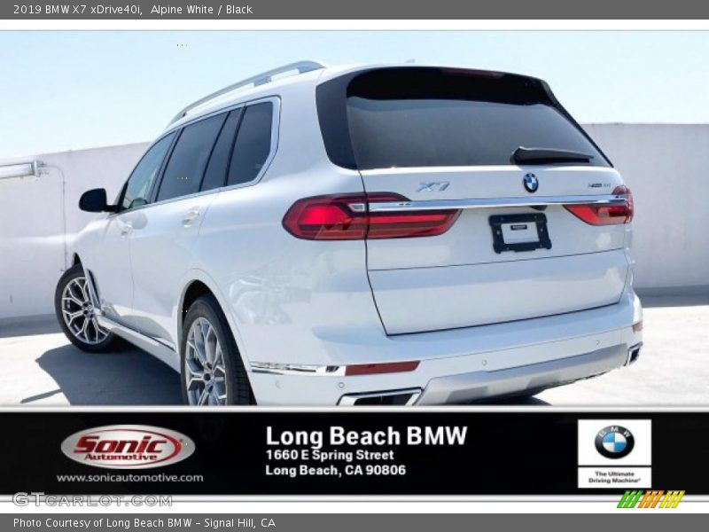 Alpine White / Black 2019 BMW X7 xDrive40i