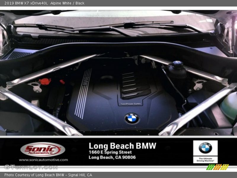 Alpine White / Black 2019 BMW X7 xDrive40i