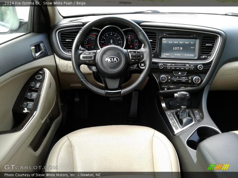 Snow White Pearl / Beige 2014 Kia Optima EX