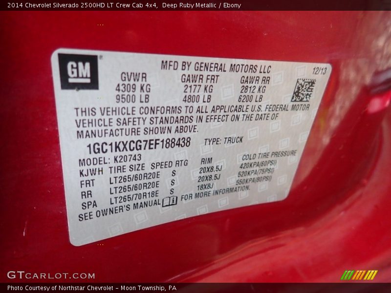 Deep Ruby Metallic / Ebony 2014 Chevrolet Silverado 2500HD LT Crew Cab 4x4