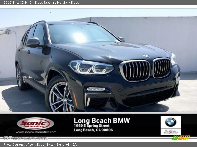 Black Sapphire Metallic / Black 2019 BMW X3 M40i