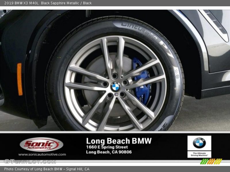 Black Sapphire Metallic / Black 2019 BMW X3 M40i