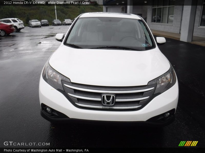White Diamond Pearl / Gray 2012 Honda CR-V EX 4WD