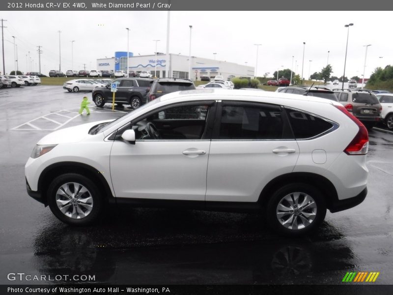 White Diamond Pearl / Gray 2012 Honda CR-V EX 4WD