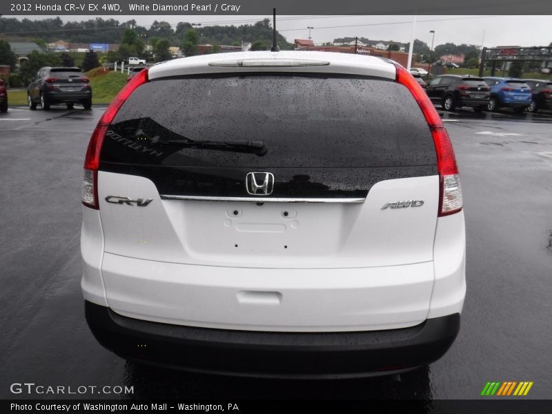 White Diamond Pearl / Gray 2012 Honda CR-V EX 4WD