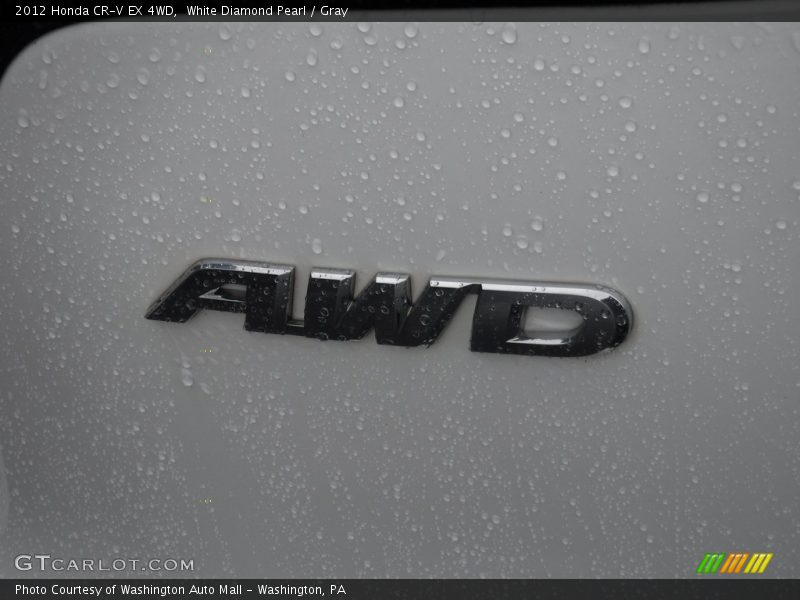 White Diamond Pearl / Gray 2012 Honda CR-V EX 4WD