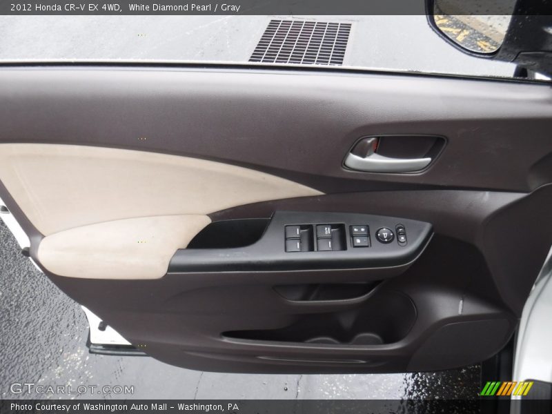 White Diamond Pearl / Gray 2012 Honda CR-V EX 4WD