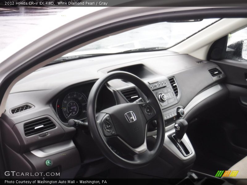 White Diamond Pearl / Gray 2012 Honda CR-V EX 4WD