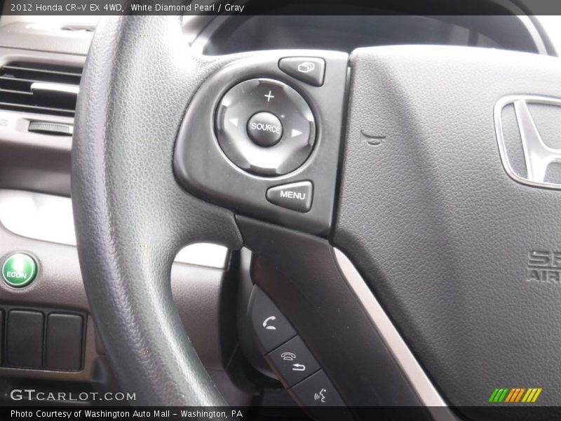 White Diamond Pearl / Gray 2012 Honda CR-V EX 4WD