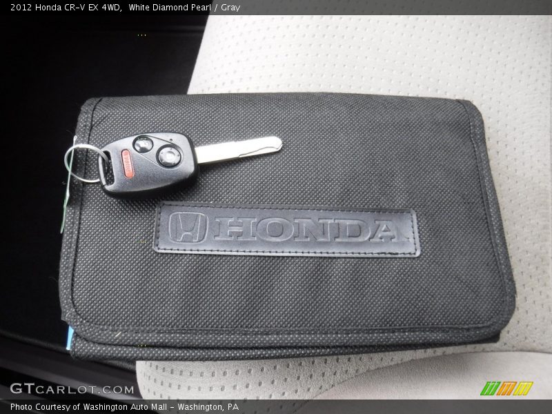 White Diamond Pearl / Gray 2012 Honda CR-V EX 4WD