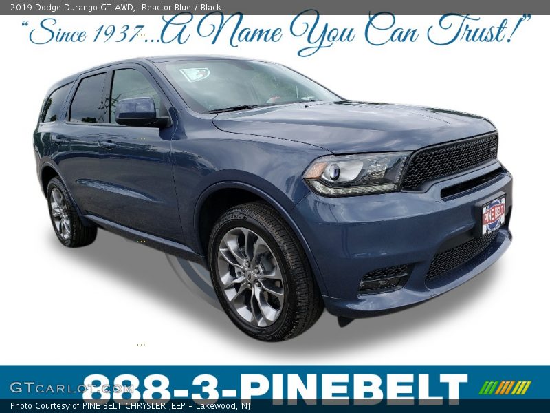 Reactor Blue / Black 2019 Dodge Durango GT AWD