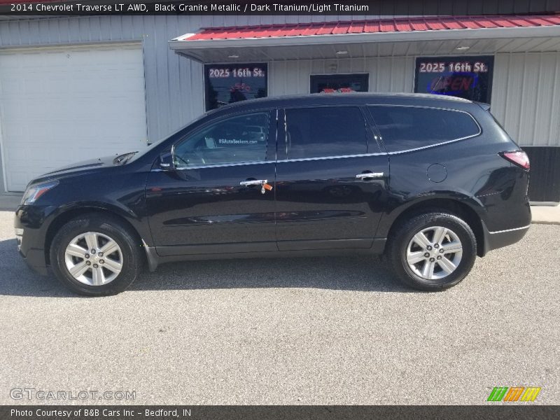 Black Granite Metallic / Dark Titanium/Light Titanium 2014 Chevrolet Traverse LT AWD
