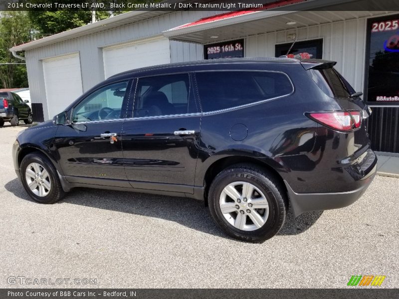 Black Granite Metallic / Dark Titanium/Light Titanium 2014 Chevrolet Traverse LT AWD