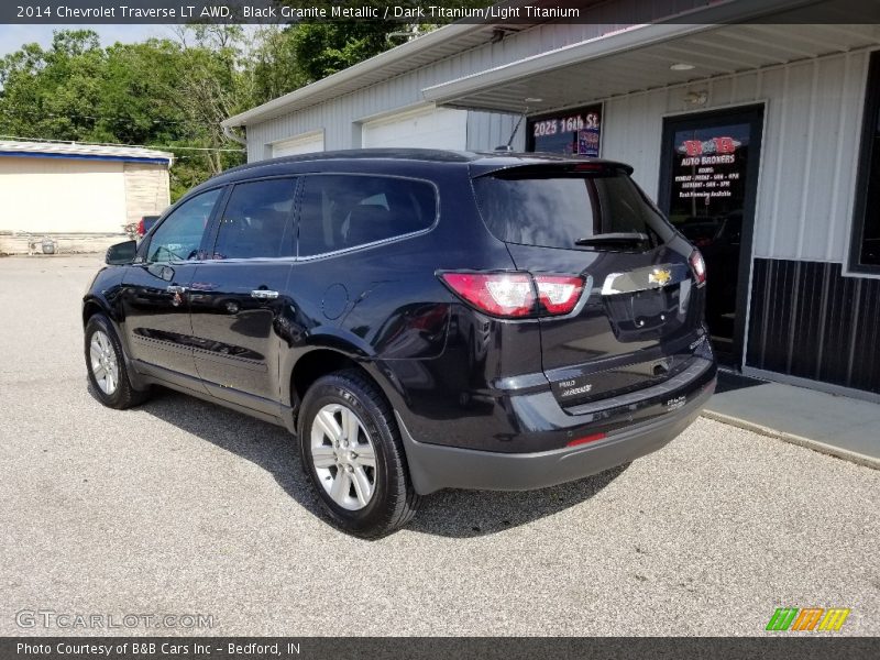 Black Granite Metallic / Dark Titanium/Light Titanium 2014 Chevrolet Traverse LT AWD