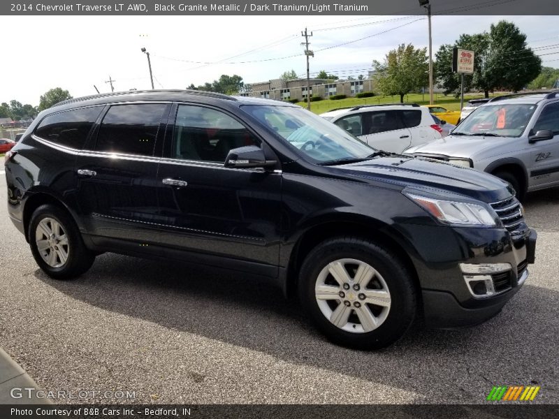 Black Granite Metallic / Dark Titanium/Light Titanium 2014 Chevrolet Traverse LT AWD