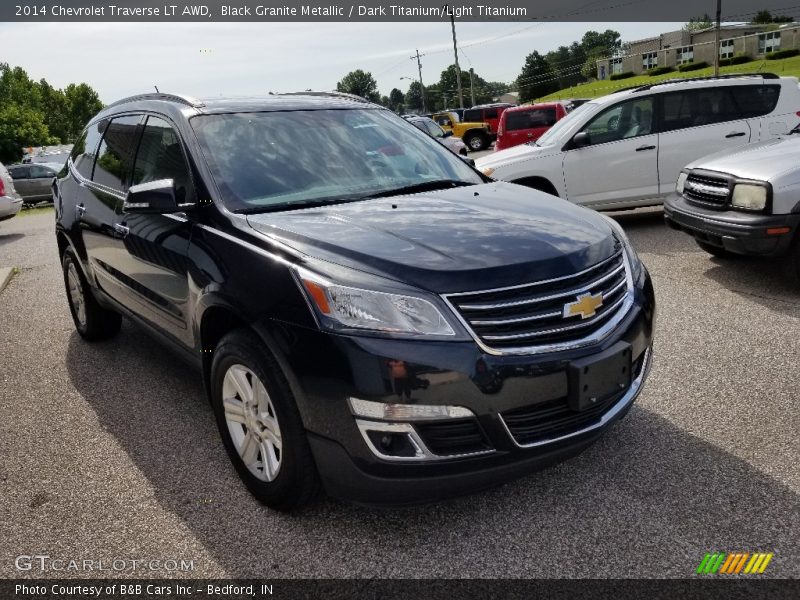 Black Granite Metallic / Dark Titanium/Light Titanium 2014 Chevrolet Traverse LT AWD