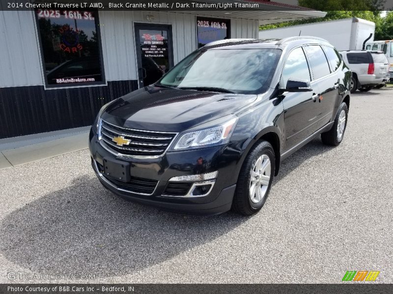 Black Granite Metallic / Dark Titanium/Light Titanium 2014 Chevrolet Traverse LT AWD