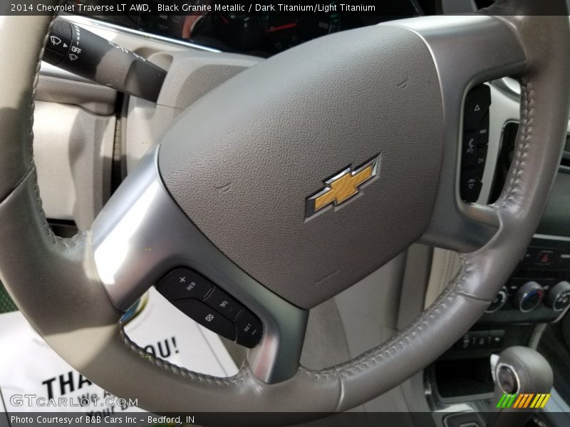 Black Granite Metallic / Dark Titanium/Light Titanium 2014 Chevrolet Traverse LT AWD