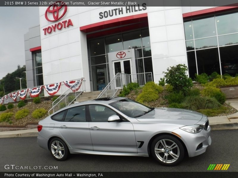 Glacier Silver Metallic / Black 2015 BMW 3 Series 328i xDrive Gran Turismo