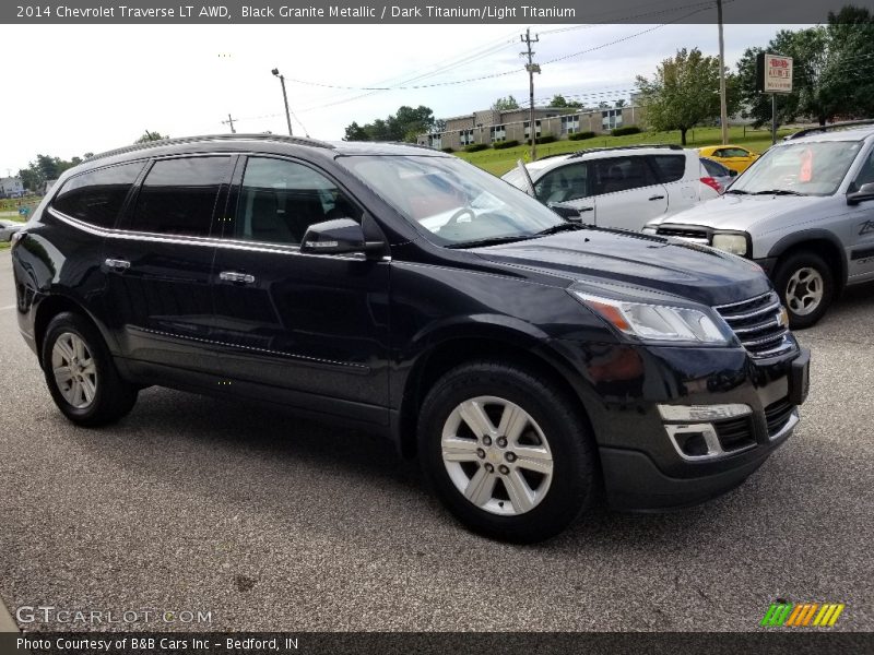 Black Granite Metallic / Dark Titanium/Light Titanium 2014 Chevrolet Traverse LT AWD