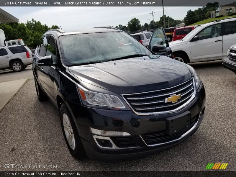 Black Granite Metallic / Dark Titanium/Light Titanium 2014 Chevrolet Traverse LT AWD