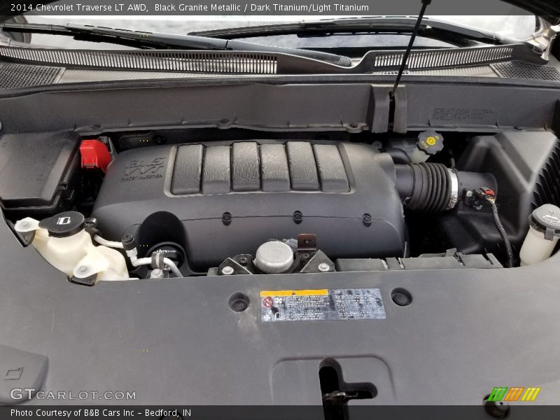 Black Granite Metallic / Dark Titanium/Light Titanium 2014 Chevrolet Traverse LT AWD