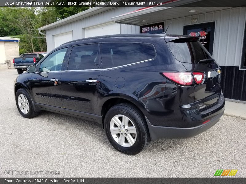 Black Granite Metallic / Dark Titanium/Light Titanium 2014 Chevrolet Traverse LT AWD