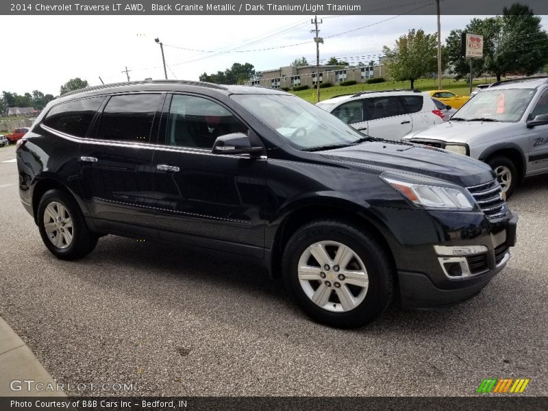 Black Granite Metallic / Dark Titanium/Light Titanium 2014 Chevrolet Traverse LT AWD