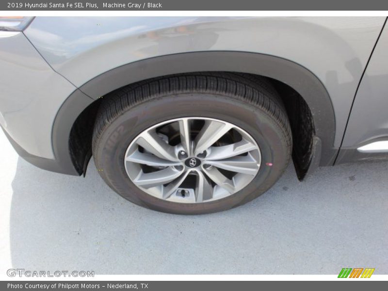 Machine Gray / Black 2019 Hyundai Santa Fe SEL Plus