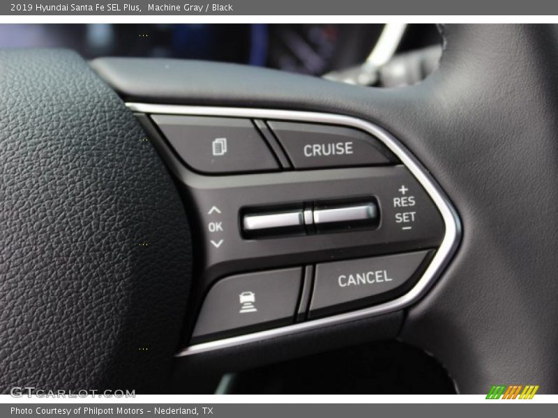 Machine Gray / Black 2019 Hyundai Santa Fe SEL Plus