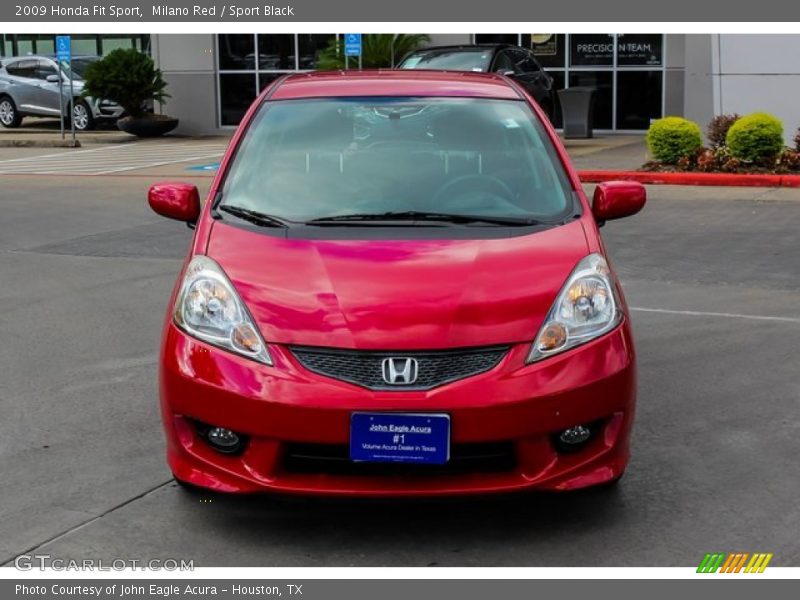 Milano Red / Sport Black 2009 Honda Fit Sport