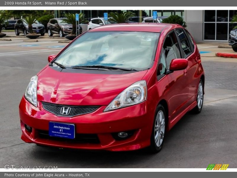 Milano Red / Sport Black 2009 Honda Fit Sport