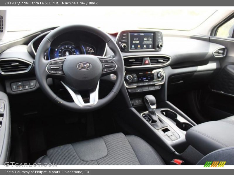 Machine Gray / Black 2019 Hyundai Santa Fe SEL Plus