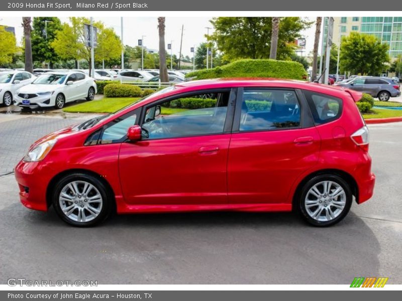 Milano Red / Sport Black 2009 Honda Fit Sport