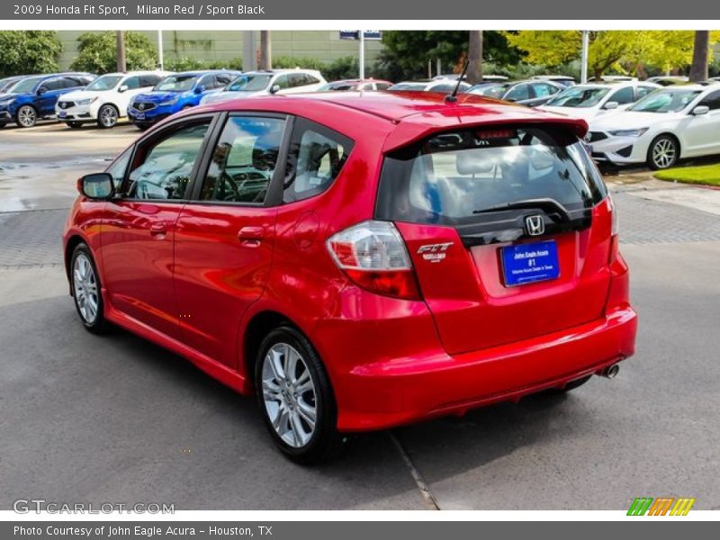 Milano Red / Sport Black 2009 Honda Fit Sport