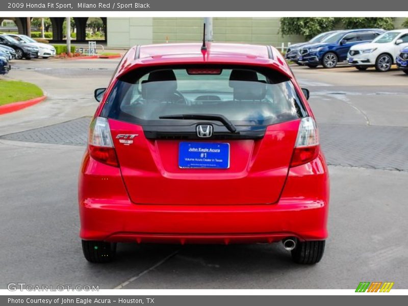 Milano Red / Sport Black 2009 Honda Fit Sport