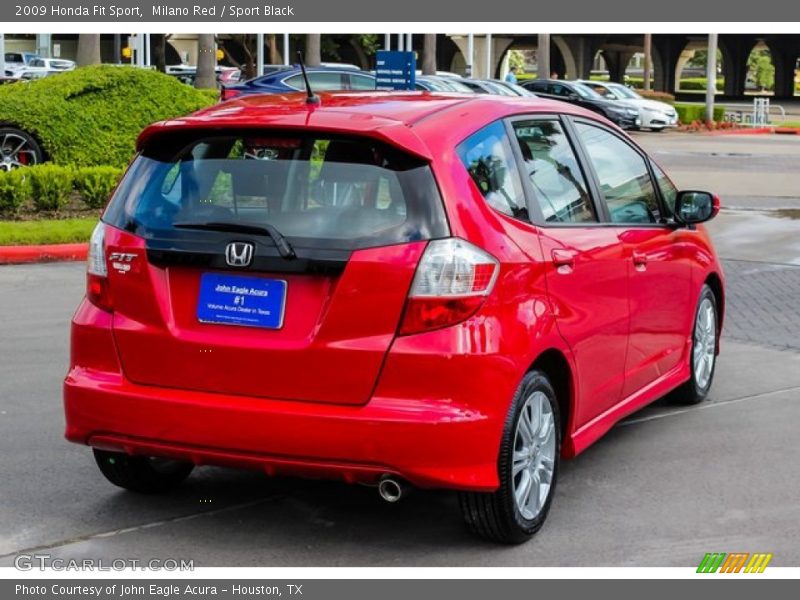 Milano Red / Sport Black 2009 Honda Fit Sport