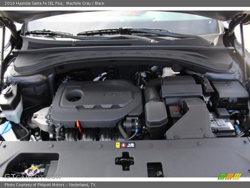 Machine Gray / Black 2019 Hyundai Santa Fe SEL Plus